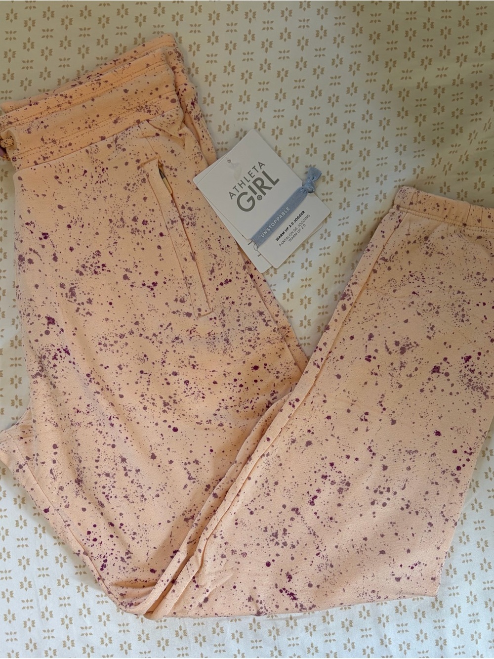 Athleta Peach Speckled Girl’s  Jogger Pants